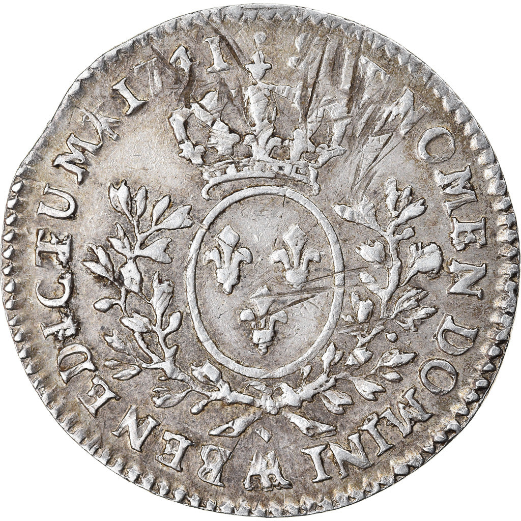 Moneta, Francia, Louis XV, 1/5 Écu au bandeau, 24 Sols, 1/5 ECU, 1741, Metz