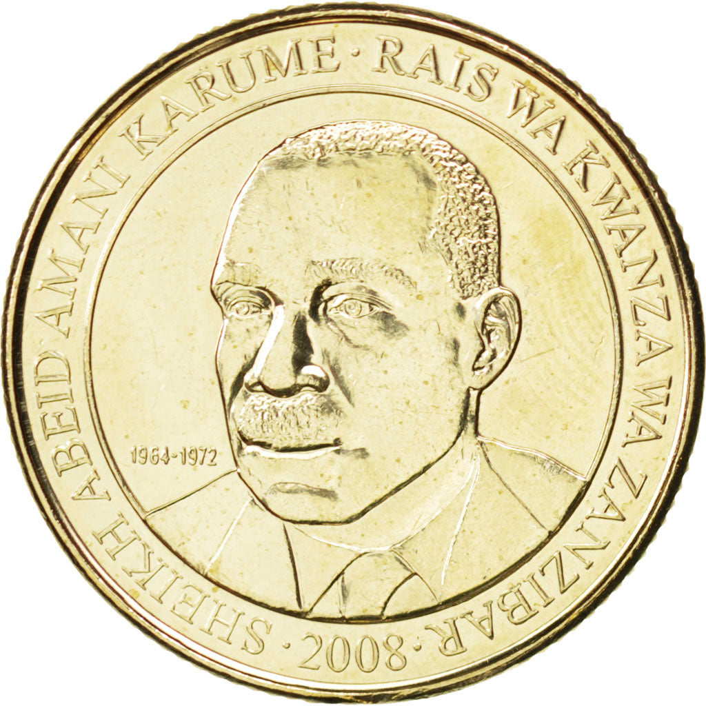 Coin, Tanzania, 200 Shilingi, 2008, MS(63), Copper-Nickel-Zinc, KM:34