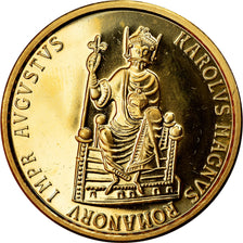 Munten, België, Charlemagne, 50 Ecu, 1989, UNC-, Goud, KM:174