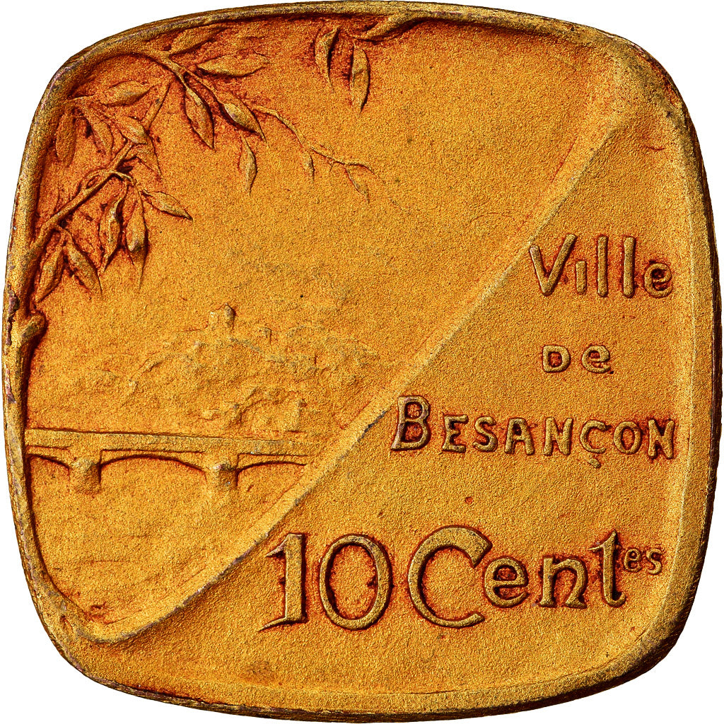 Coin, France, Ville de Besançon, Besançon, 10 Centimes, 1917, ESSAI