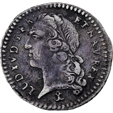 Francja, Louis XV, 1/20 Écu au bandeau, 1757, Montpellier, Srebro, VF(30-35)