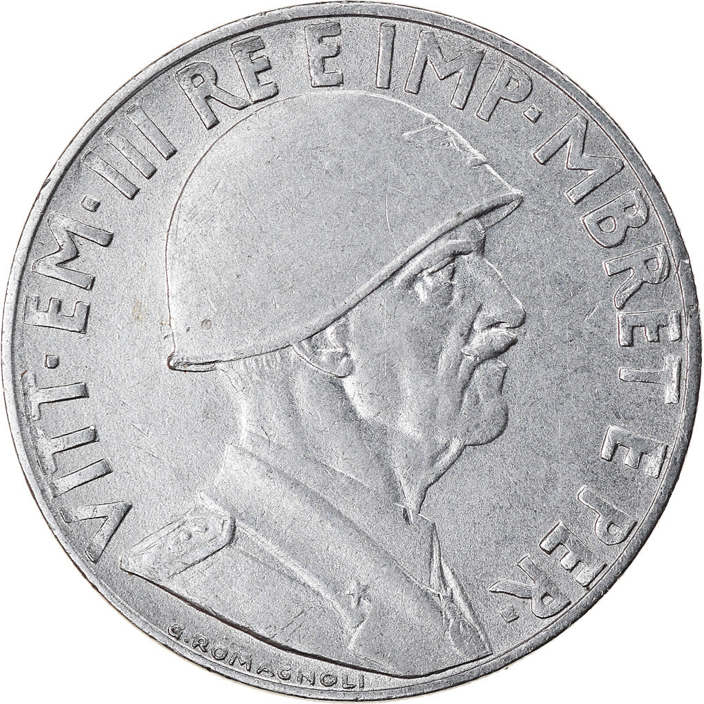 Coin, Albania, Vittorio Emanuele III, 0.20 Lek, 1940, Rome, AU(50-53), Stainless
