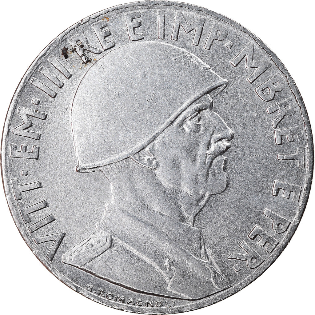 Moeda, Albânia, Vittorio Emanuele III, 0.20 Lek, 1940, Rome, AU(50-53), Aço