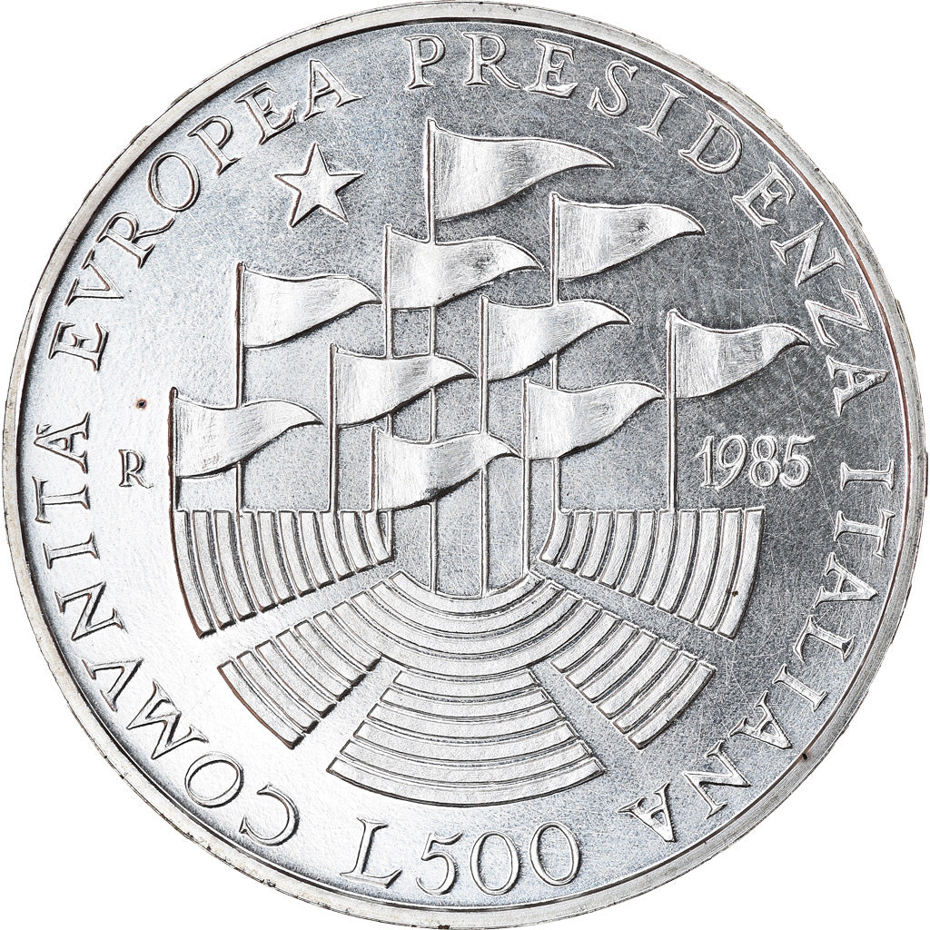 Moneda, Italia, 500 Lire, 1985, Rome, FDC, Plata, KM:115