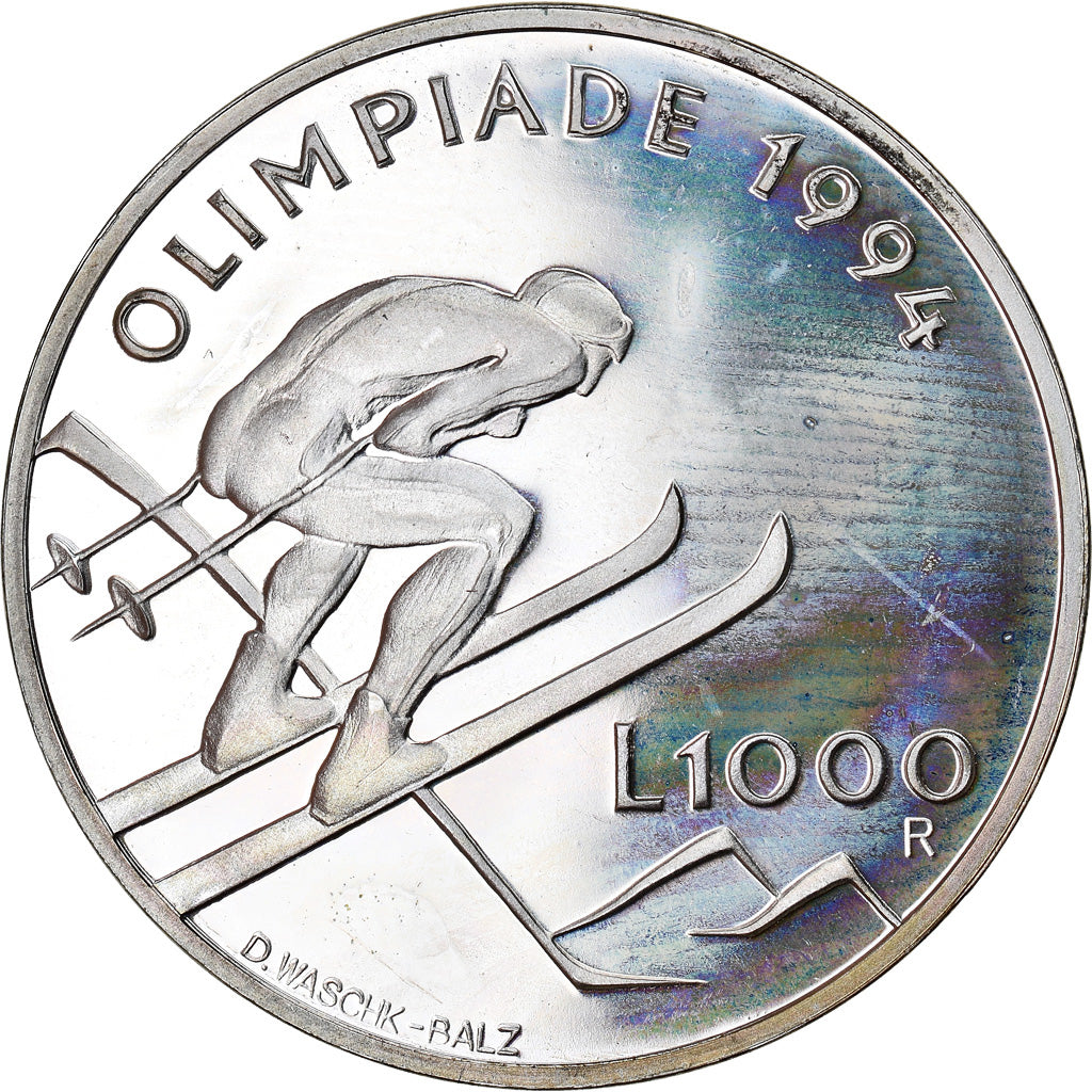 Moneda, San Marino, 1000 Lire, 1994, Rome, FDC, Plata, KM:316