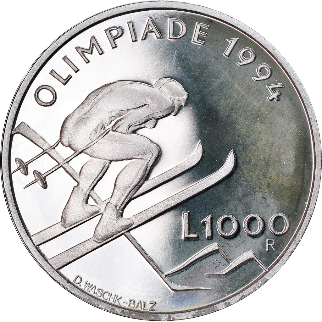 Moneda, San Marino, 1000 Lire, 1994, Rome, FDC, Plata, KM:316