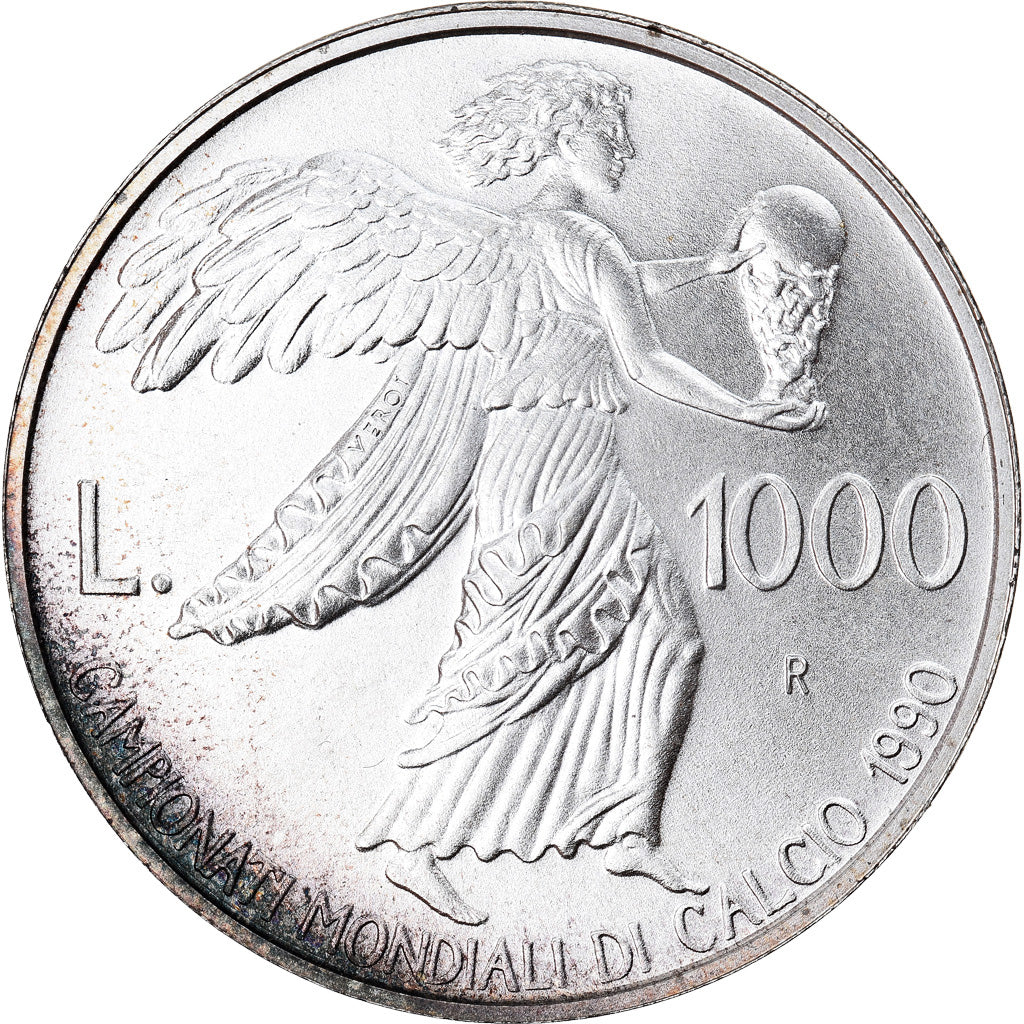 Moneta, San Marino, 1000 Lire, 1990, Rome, Proof, MS(65-70), Srebro, KM:247