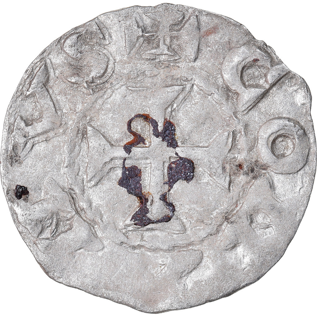 Moneta, Francia, Conan IV, Denarius, XIIth century, Rennes, Rare, MB, Biglione