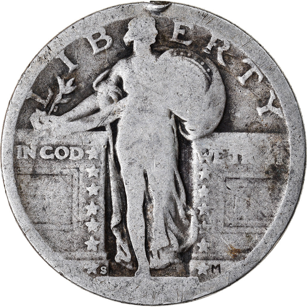 Monnaie, États-Unis, Quarter, B+, Argent, KM:145