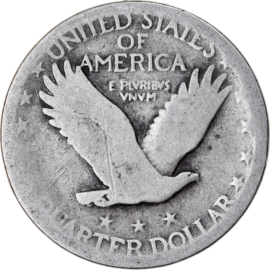 Moneda, Estados Unidos, Quarter, BC, Plata, KM:145