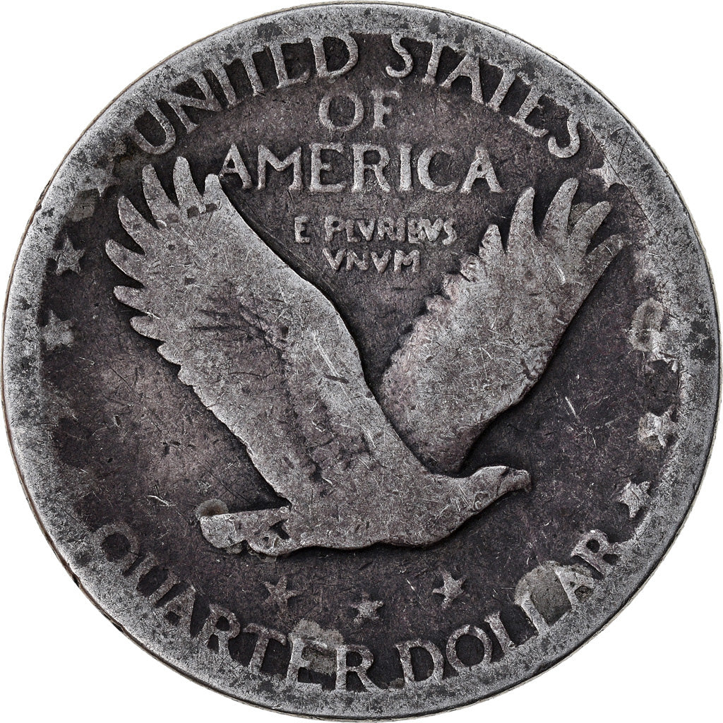 Moneda, Estados Unidos, Quarter, BC, Plata, KM:145