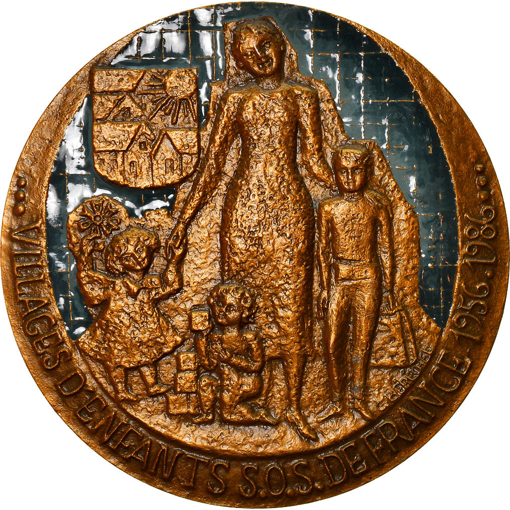 Frankreich, Medaille, Villages d'enfants de France 1956-1976, Politics, Society