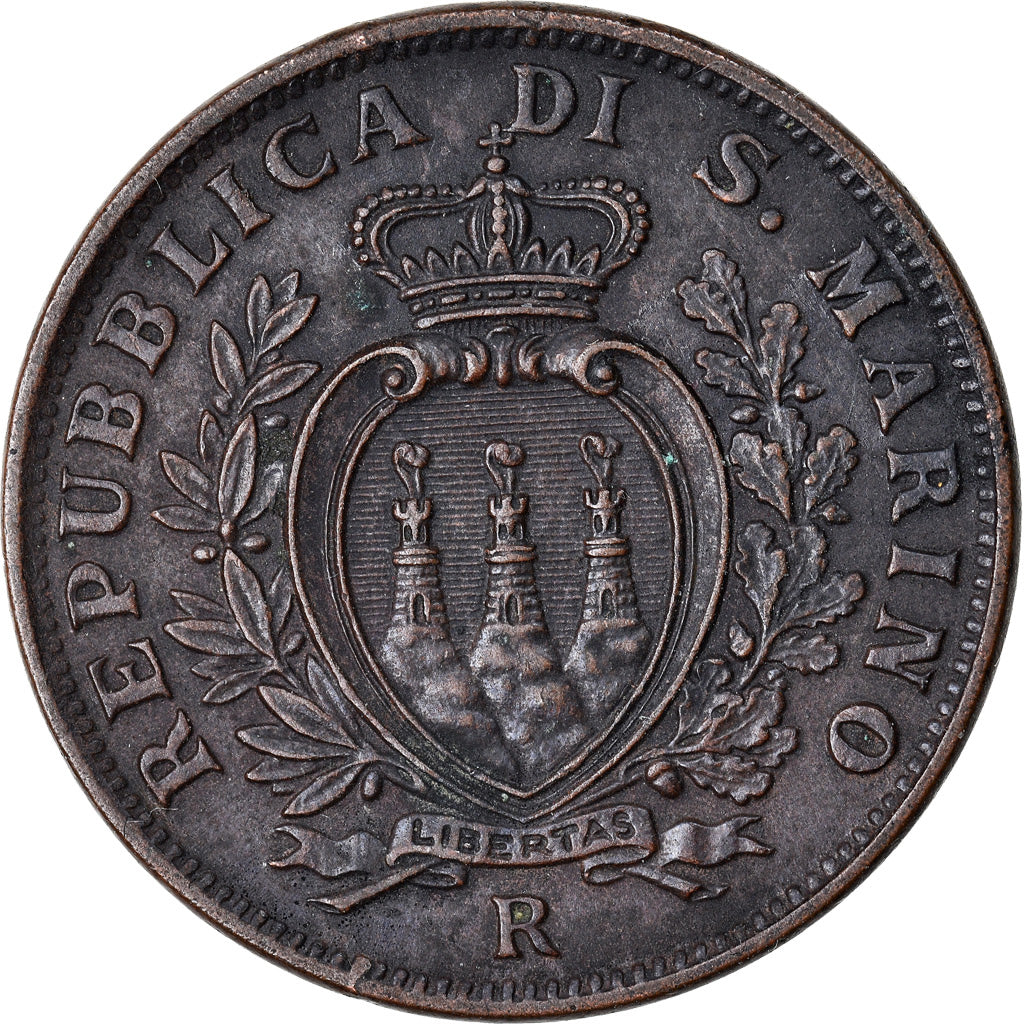Monnaie, San Marino, 10 Centesimi, 1936, Rome, SUP, Bronze, KM:13