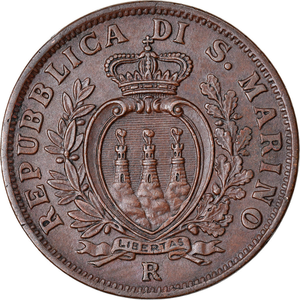 Monnaie, San Marino, 10 Centesimi, 1937, Rome, SUP, Bronze, KM:13