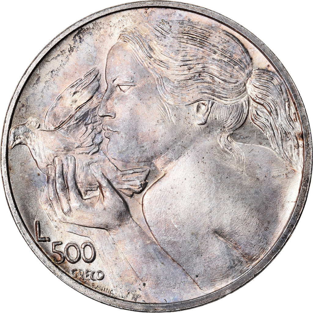 Moneta, San Marino, 500 Lire, 1973, Rome, MS(63), Srebro, KM:29