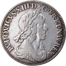 Moneta, Francia, Louis XIII, 1/4 Écu 2e poinçon de Warin, buste drapé et