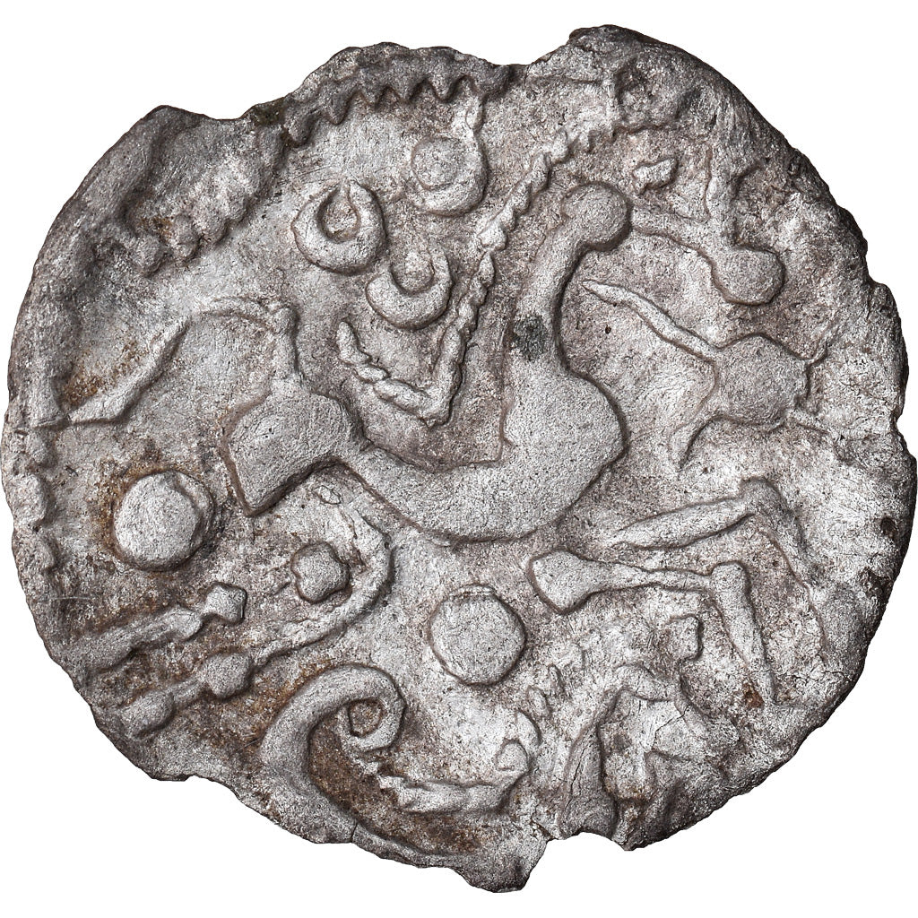 Moeda, Ambiani, Quinarius, EF(40-45), Prata, Delestrée:343