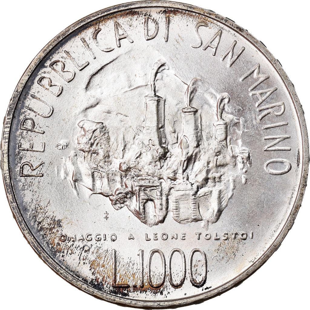 Moneta, San Marino, 1000 Lire, 1978, Rome, MS(63), Srebro, KM:85