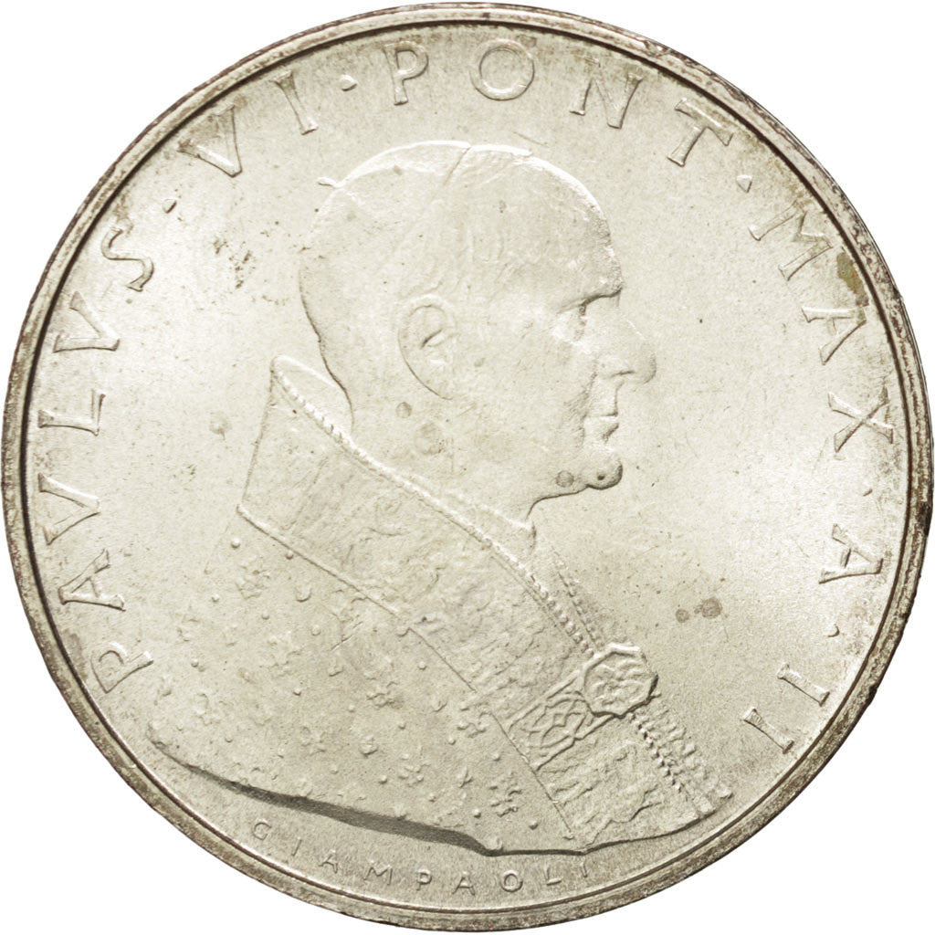 Coin, VATICAN CITY, Paul VI, 500 Lire, 1964, MS(63), Silver, KM:83.2