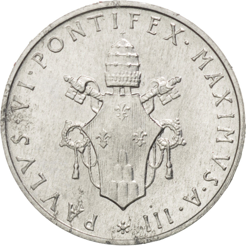Münze, Vatikanstadt, Paul VI, Lira, 1965, UNZ, Aluminium, KM:76.2
