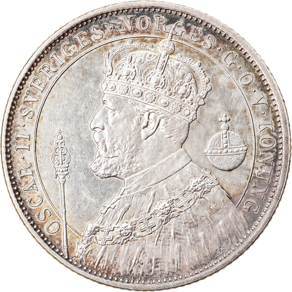 Monnaie, Suède, Oscar II, 2 Kronor, 1897, SUP, Argent, KM:762