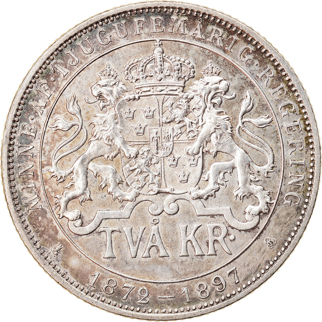 Monnaie, Suède, Oscar II, 2 Kronor, 1897, SUP, Argent, KM:762