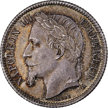 França, Napoleon III, Franc, 1868, Paris, Prata, MS(60-62), Gadoury:463