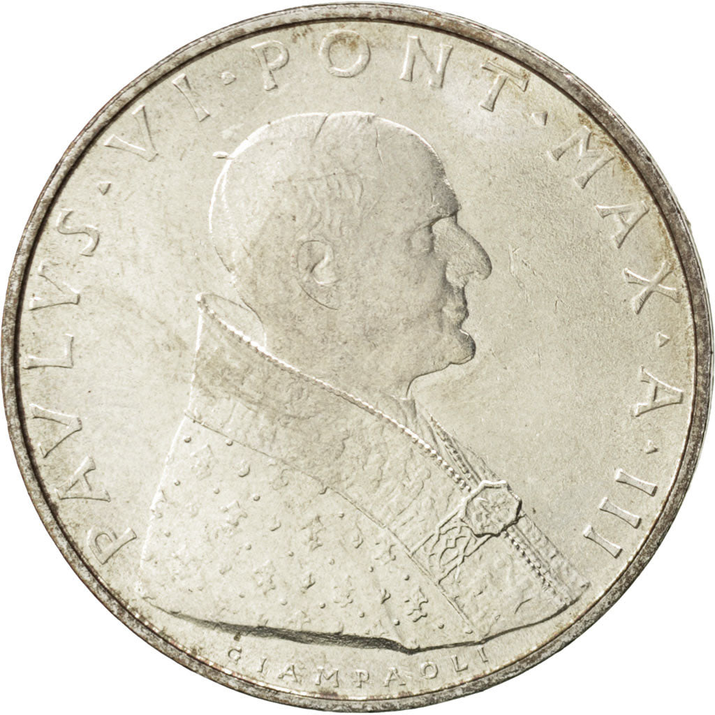 Coin, VATICAN CITY, Paul VI, 500 Lire, 1965, MS(63), Silver, KM:83.2
