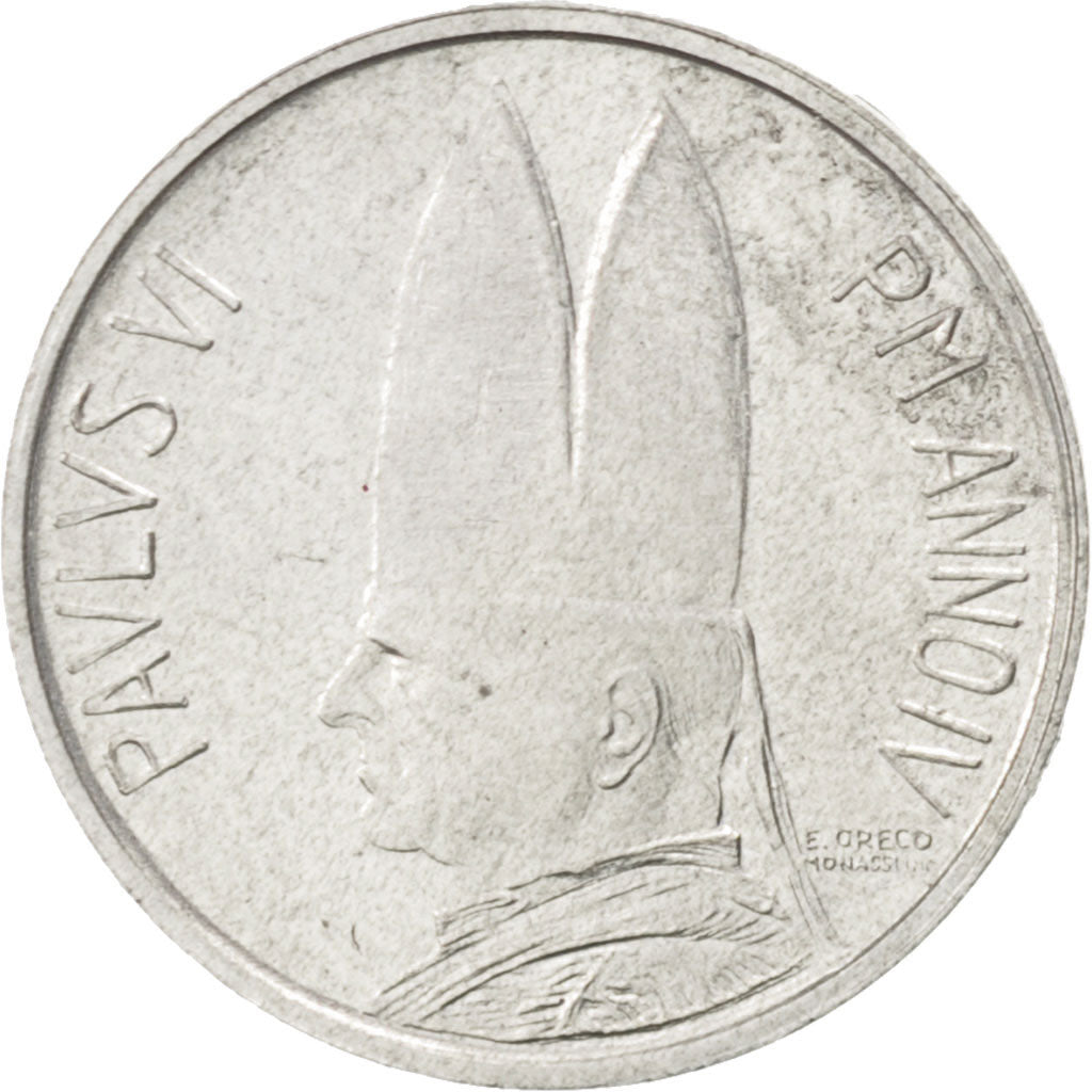 Coin, VATICAN CITY, Paul VI, Lira, 1966, MS(63), Aluminum, KM:84