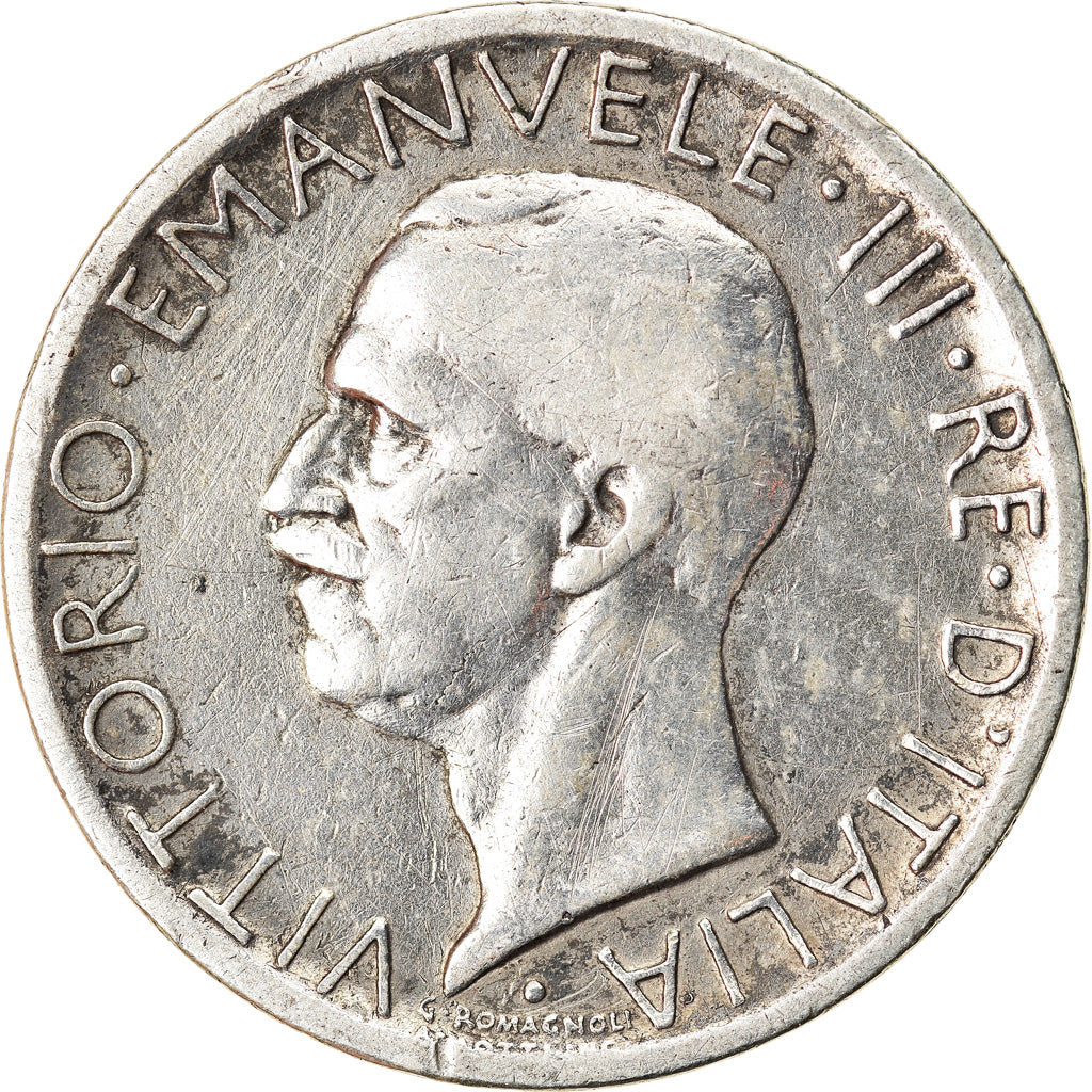 Moneta, Italia, Vittorio Emanuele III, 5 Lire, 1929, Rome, MB+, Argento, KM:67.2