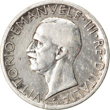 Moneta, Italia, Vittorio Emanuele III, 5 Lire, 1929, Rome, MB+, Argento, KM:67.2
