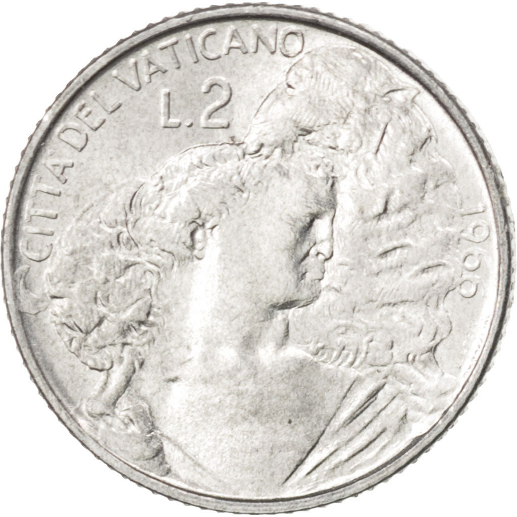 Coin, VATICAN CITY, Paul VI, 2 Lire, 1966, MS(63), Aluminum, KM:85