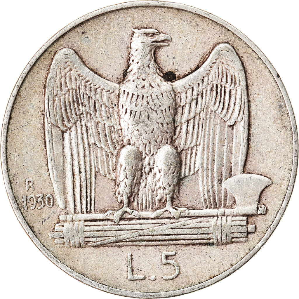 Monnaie, Italie, Vittorio Emanuele III, 5 Lire, 1930, Rome, TTB+, Argent