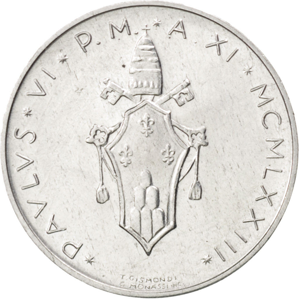 Monnaie, Cité du Vatican, Paul VI, 5 Lire, 1973, SPL, Aluminium, KM:118