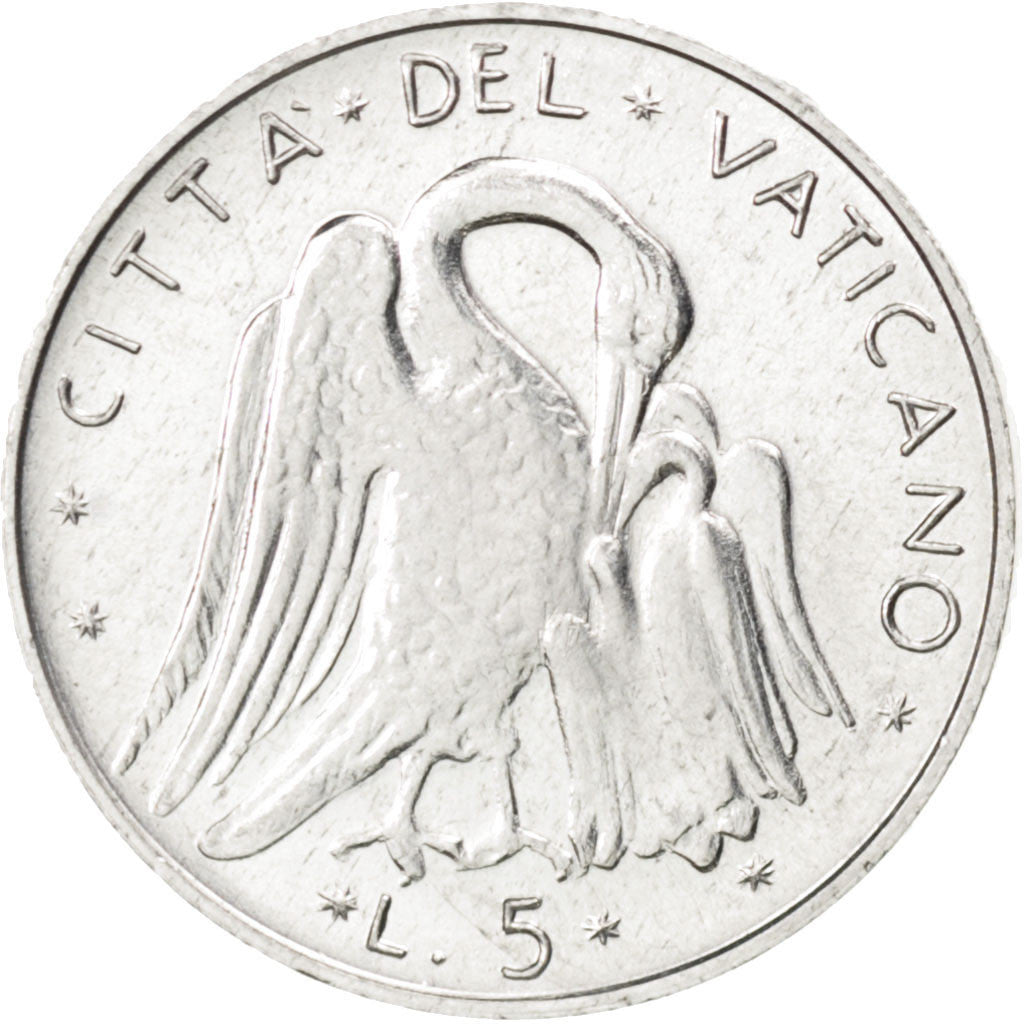 Monnaie, Cité du Vatican, Paul VI, 5 Lire, 1973, SPL, Aluminium, KM:118