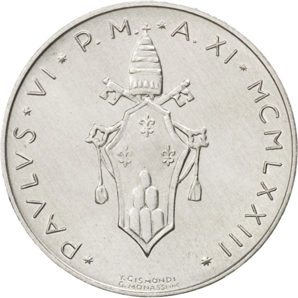 Moneta, CITTÀ DEL VATICANO, Paul VI, 10 Lire, 1973, SPL, Alluminio, KM:119