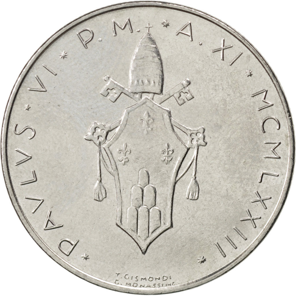 Coin, VATICAN CITY, Paul VI, 100 Lire, 1973, MS(63), Stainless Steel, KM:122
