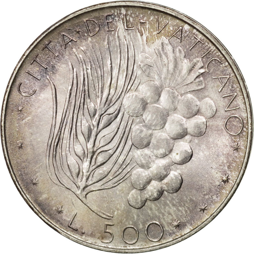 Coin, VATICAN CITY, Paul VI, 500 Lire, 1973, MS(63), Silver, KM:123