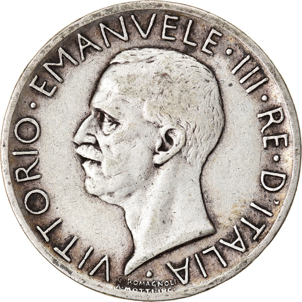 Coin, Italy, Vittorio Emanuele III, 5 Lire, 1927, Rome, VF(30-35), Silver