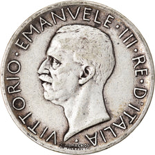 Coin, Italy, Vittorio Emanuele III, 5 Lire, 1927, Rome, VF(30-35), Silver