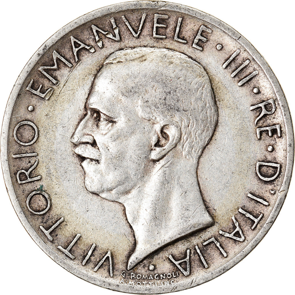 Coin, Italy, Vittorio Emanuele III, 5 Lire, 1927, Rome, VF(30-35), Silver