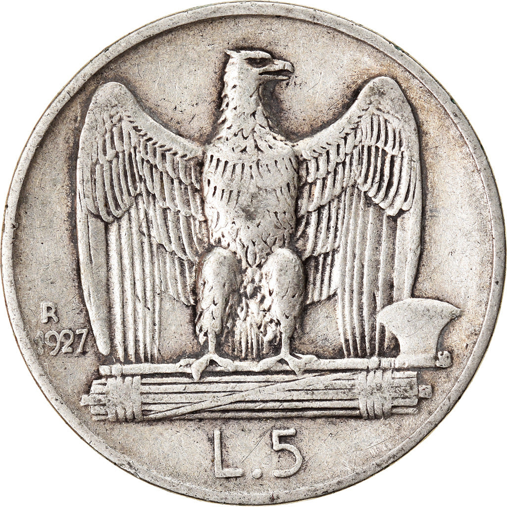 Monnaie, Italie, Vittorio Emanuele III, 5 Lire, 1927, Rome, TB+, Argent, KM:67.2