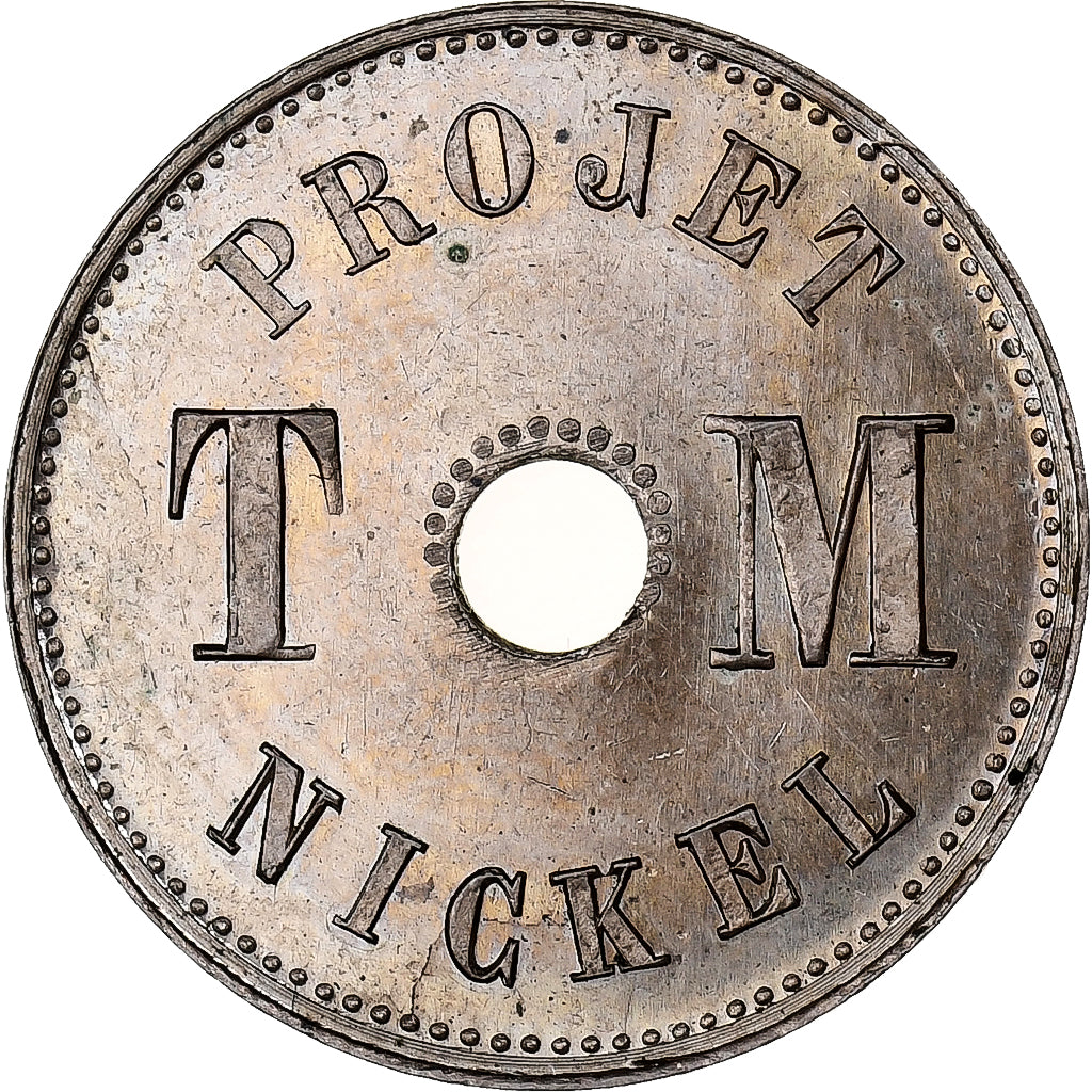 France, Centime TM, Théodore Michelin, (1889), Paris, Pattern, Maillechort