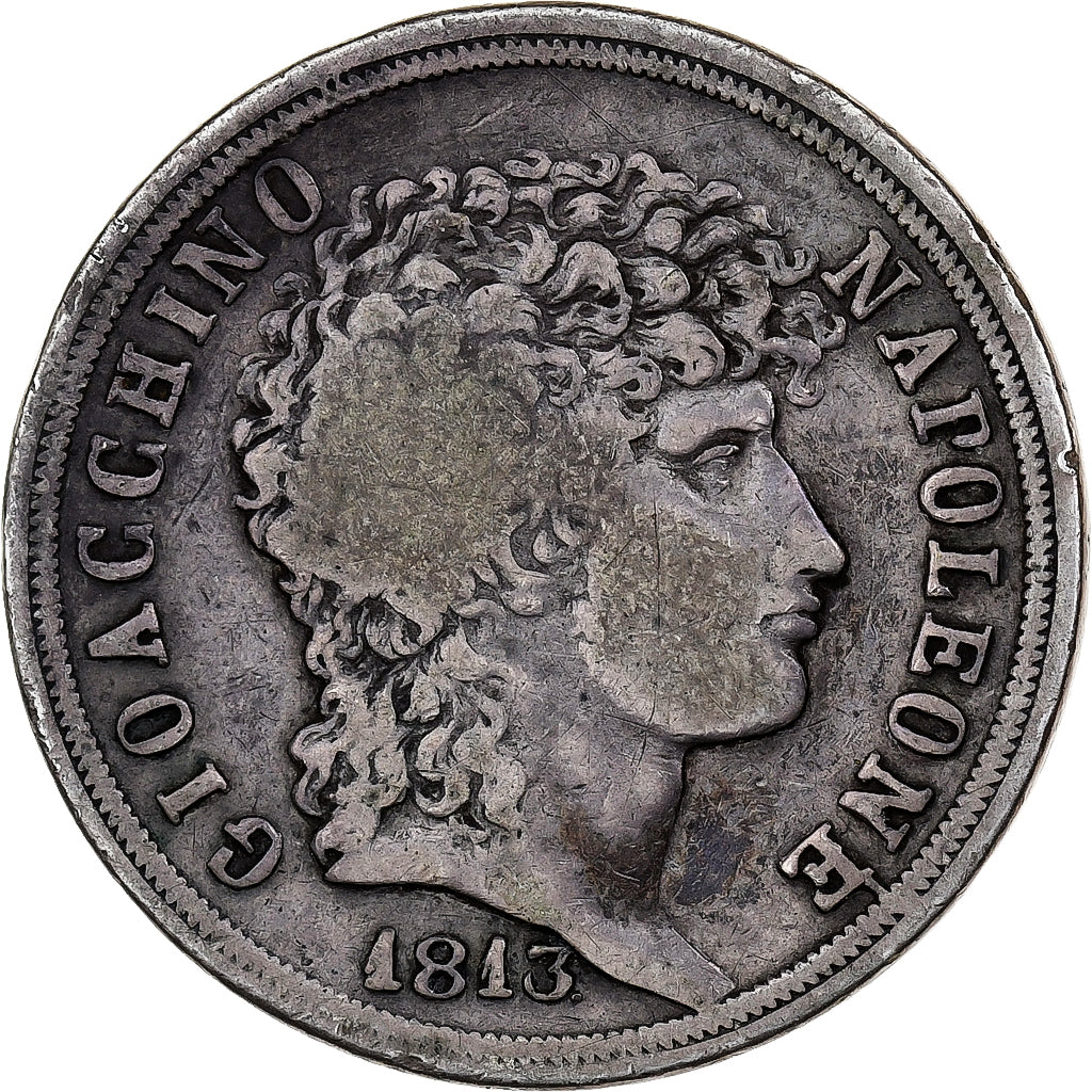 Kingdom of the Two Sicilies, Joachim Murat, 2 Lire, 1813, Naples, Silber, S