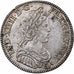 France, Louis XIV, 1/4 Écu à la mèche courte, 1643, Paris, réformé, Argent