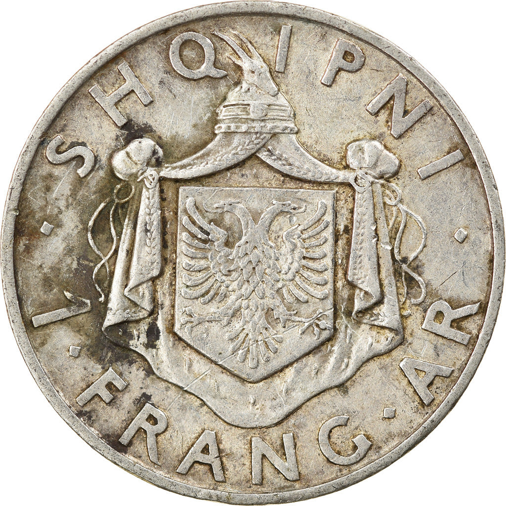 Albanie, Zog I, Frang Ar, 1937, Rome, Argent, TTB