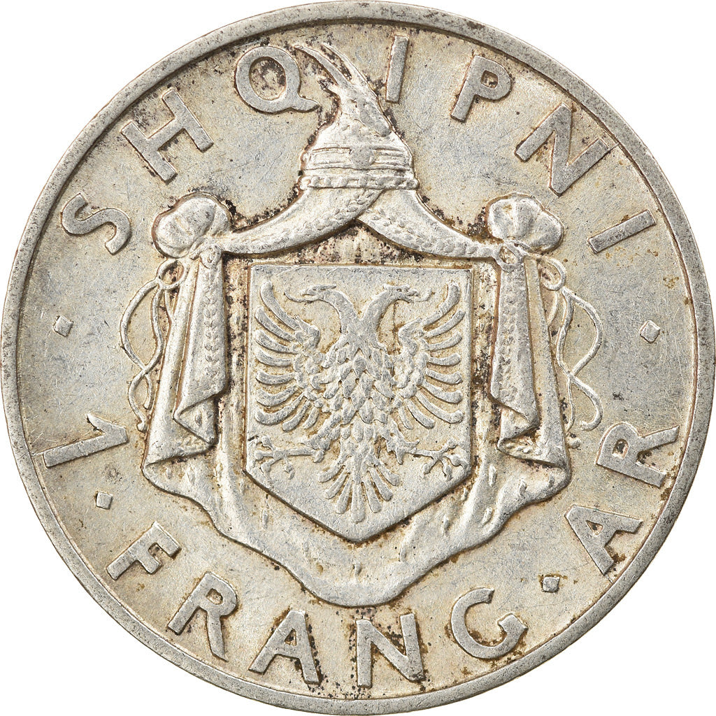 Albanie, Zog I, Frang Ar, 1937, Rome, Argent, SUP