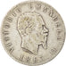 Moneda, Italia, Vittorio Emanuele II, 2 Lire, 1863, Naples, BC+, Plata, KM:6a.1