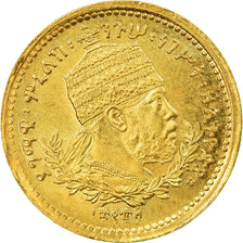 Éthiopie, Menelik II, 1/4 Werk, 1897, Paris, Or, SUP, KM:16