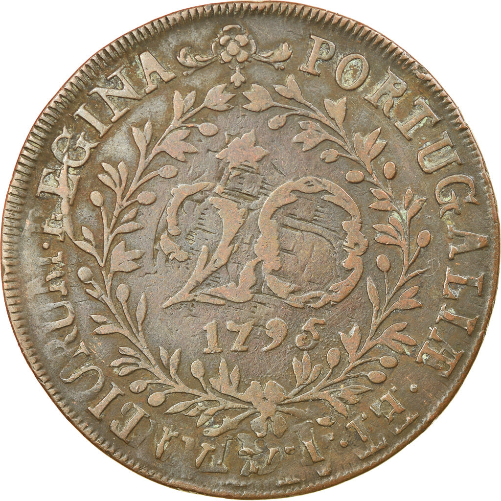 Coin, Azores, 20 Reis, 1795, VF(30-35), Copper, KM:3